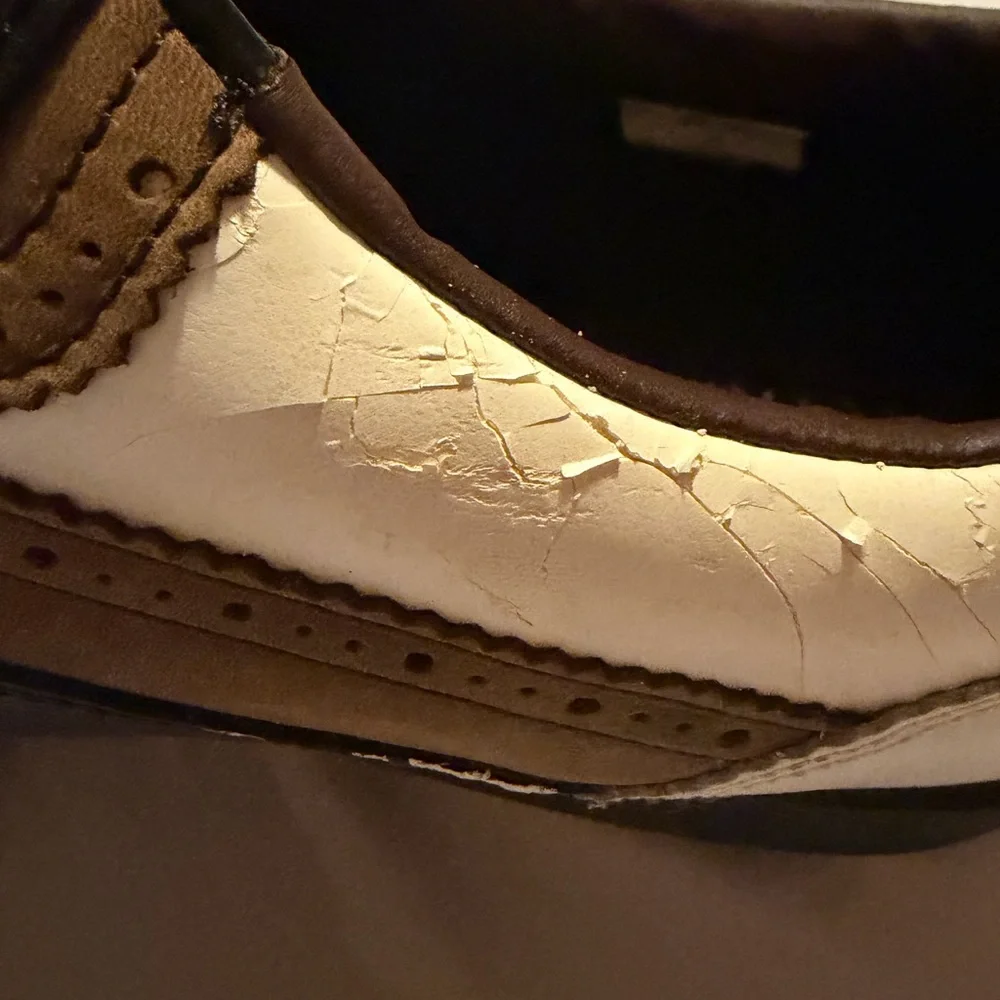 Classic White and Brown fot joy golf Men's Shoes‎ 9.5W